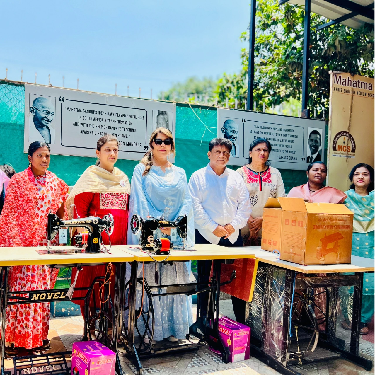 Provided sewing machines